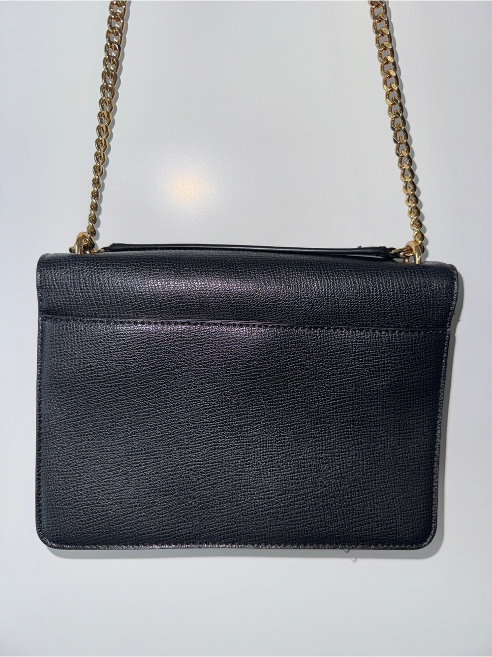 Karl Lagerfeld Black Floral-Appliqué Crossbody with Gold Hardware - Picture 2 of 7